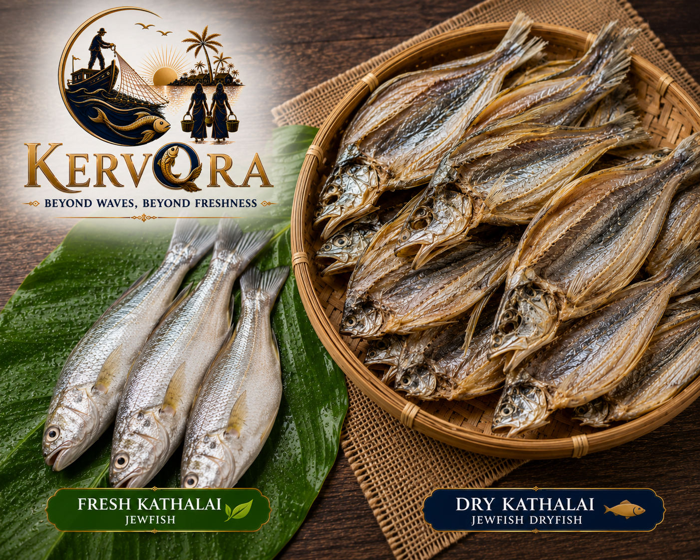 Kathalai Dry Fish (Sun-Dried Jew Fish / Croaker)